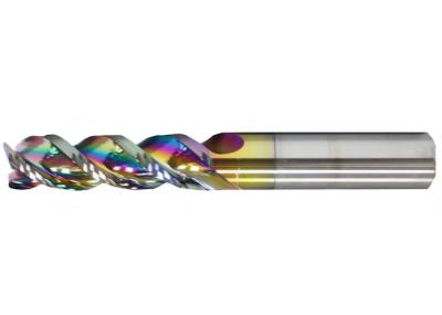 Three Flutes Coating Aluminum End Mills / Tungsten Carbide End Mill Cutter