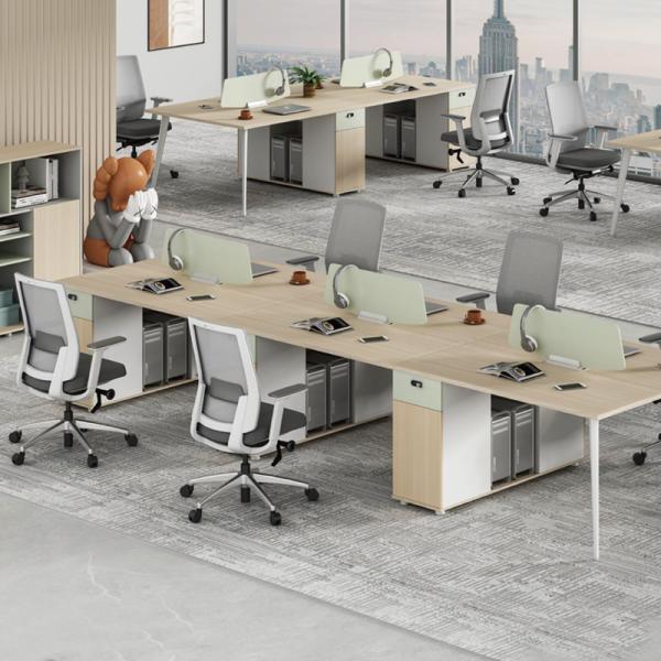 Gridlock Employee Workstation Office Set in Modern Design for Hospital Efficiency