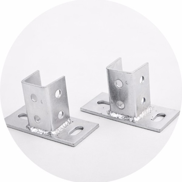 Hot Dip Galvanized Solar Mounting Bracket Base Custom Hole Pattern