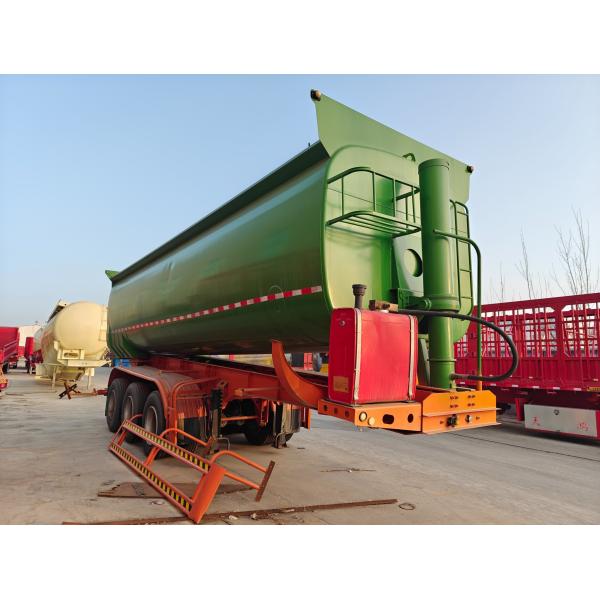 50 Ton Tipper Truck Trailer 3 Axle Rear Dump Trailer Dumper Semi Trailer One Tool Box