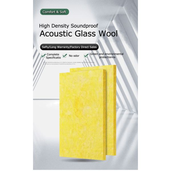 Fireproof Acoustic Foam Panel Glass Wool Board Insulation For Home Decor
