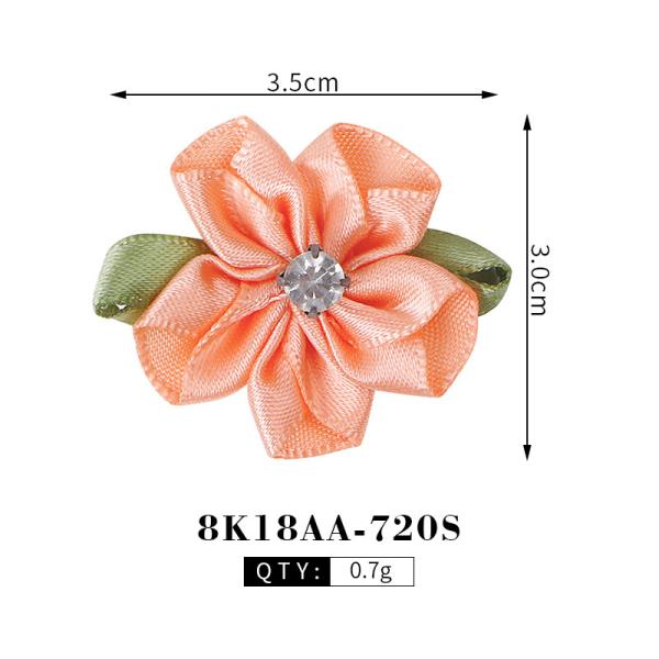 MSD Handmade Silk Ribbon Flowers Sewing Applique Cloth Making Rose Flower Satin Ribbon