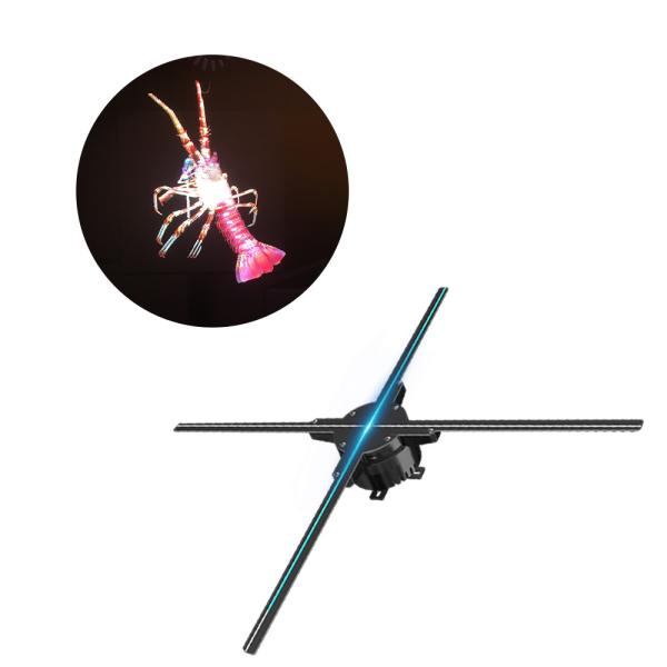 Advertising 3D Hologram Fan Display 1600*720 Resolution 65w Bluetooth Support