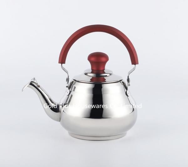 18cm Fashionable bollitore kitchen color painting whistling kettle red silver stainless steel stove top coffee pot