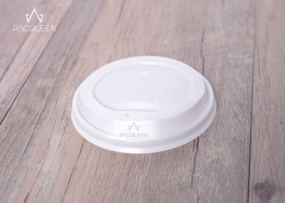 Flat Disposable Lids PE / PLA Material Leakage Proof For Hot / Cold Drinks