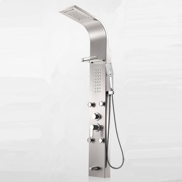 High-End Handmade Affordable Price Personalized Stainless Steel Polished Modern Silver Shower Panel