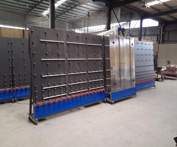 Durable 2500Mm  Low - e flat glass washing machine with PLC Control System