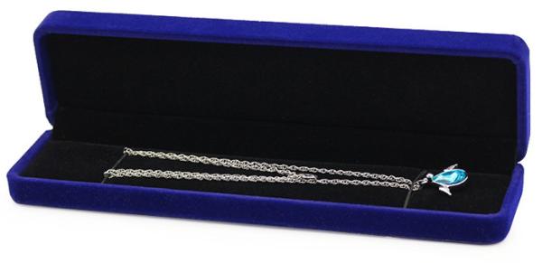 Logo Stamping Velvet Jewelry Gift Boxes Satin Compartment Jewelry Flocked Box