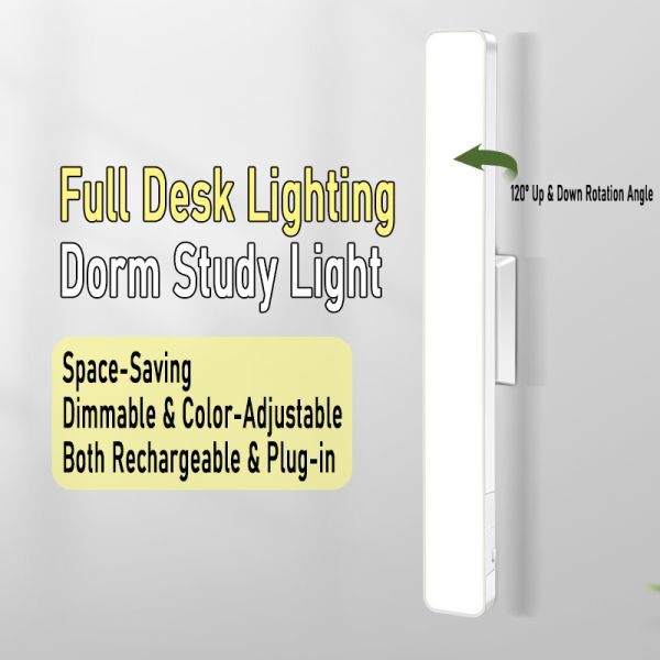 Rechargeable Magnetic ABS Table Lamp with Remote Control LED Night Light Touch Reading Light for Students Living Room Gift
