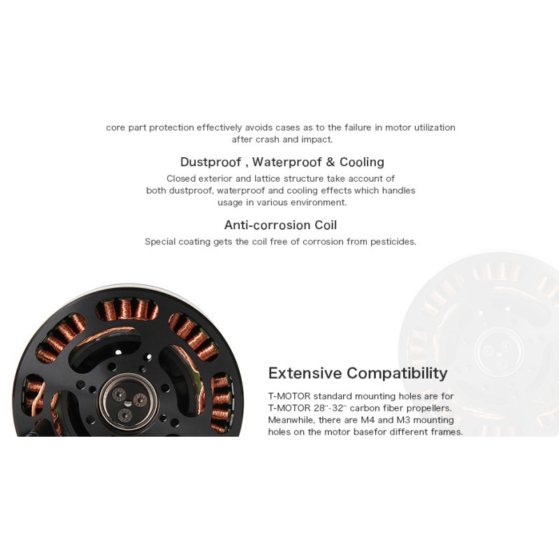 Wholesale T-motor P80 KV100/120/170 Agriculture Brushless Motor High Power Thrust And Performance For UAV Airplane Module