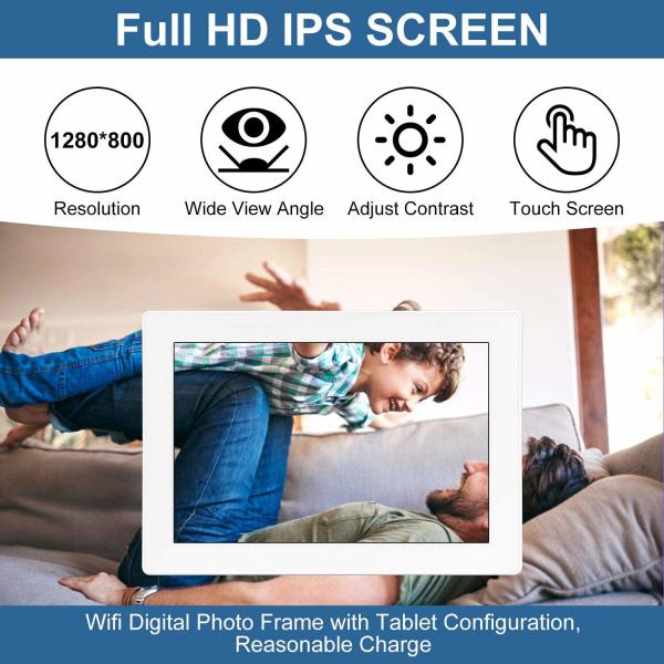 JCVISION JC-FRAME DIGITAL PHOTO FRAME 10,1 дюймовая Wi-Fi Android Фотографии видео Цифровая фотокартина