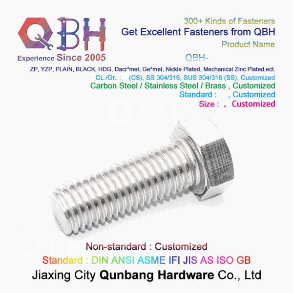 Стальное поверхностное покрытие равнины болта с шестигранной головкой 304 M2-M20