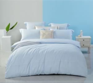 Tencel Linen Duvet Cover Queen Comfortable Blue Duvet Cover