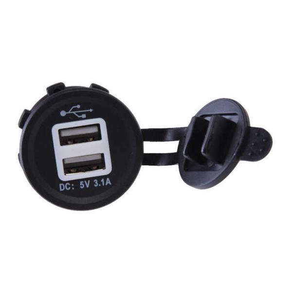 Adaptador de cargador de coche USB dual de 5V 3.1A para teléfono móvil