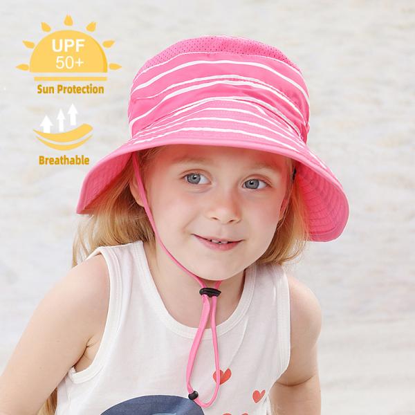 UPF Lightweight Breathable Bucket Hat UV Protection For Kids Children