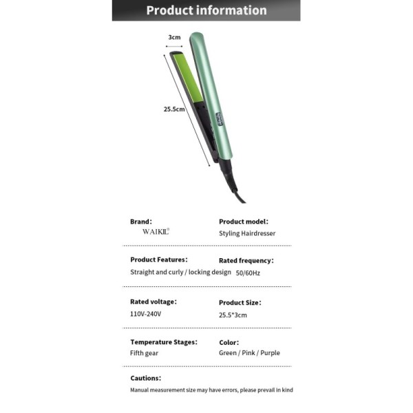 Hair Straightener Salon Professional Electric Digital LED Ceramic Coating Fast Heating Overheating Protection Flat Iron Outdoor