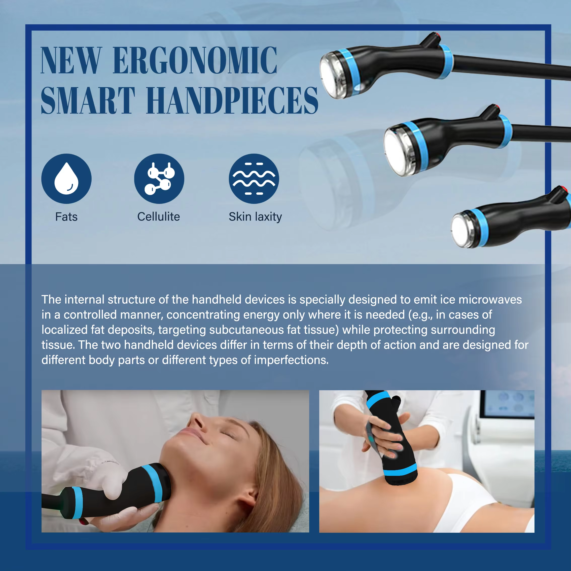 Coolwaves 3 Handles Targeted Fat Loss Cellulite Improvement RF Cryo Ice Microwave Device