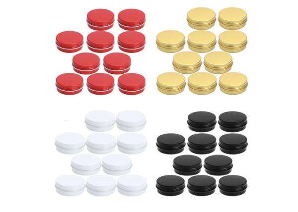 0.5oz 1oz 2oz 15ml 30ml 60ml 80ml 100ml Round Gold Metal Tin Can Cosmetic Packaging Aluminum Jar