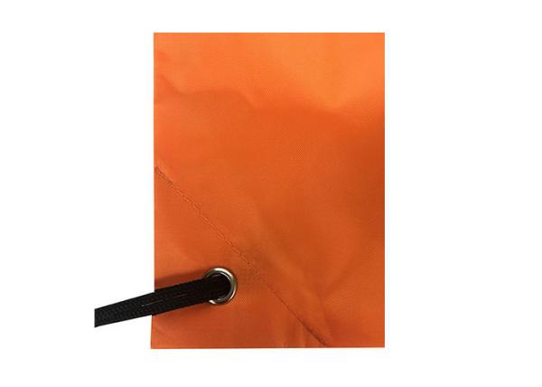 Orange Custom Drawstring Backpack GYM 210D Polyester Cinch Pack