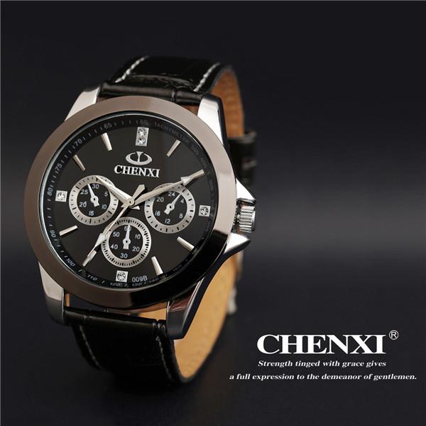 Fashion Jewelry Wholesale Price Stainless Steel Caseback Original Quartz Watch Men's Leather Watches