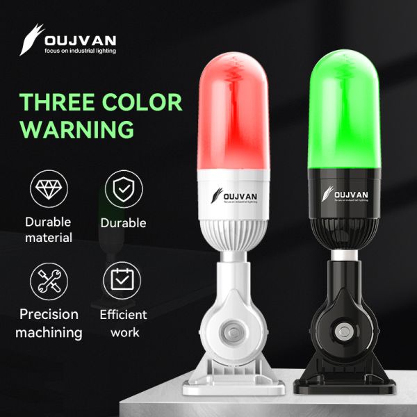 Industrial LED Warning Light with Custom Logo & 95dB Buzzer | 50000hrs Long Lifespan