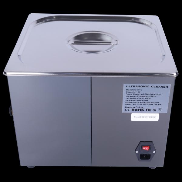 15L Capacity 360W Ultrasonic Power 40kHz Frequency Digital Ultrasonic Cleaner with Timer and Heater