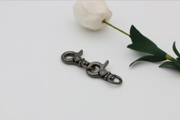 Bag metal accessories zinc alloy gunmetal color 8.5 mm trigger snap hook wholesale