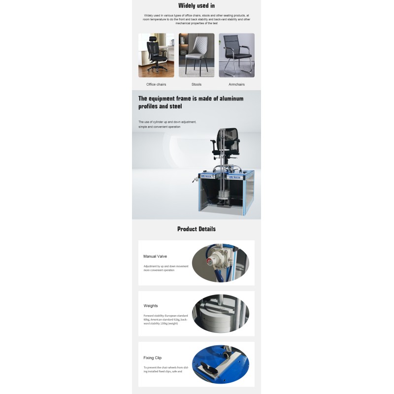 BIFMA 5.1Furniture Tester Equipment Chair Stability Tester