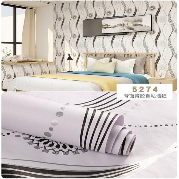 Customized PVC Self Adhesive Waterproof Oil Proof Wallpaper Rolls for Popular Interior Decoration