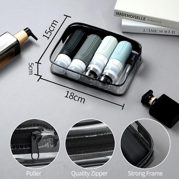 Eco-Friendly Silicone Travel Bottle Set with Wide Mouth Design and Customizable Options for Leak-Proof Travel