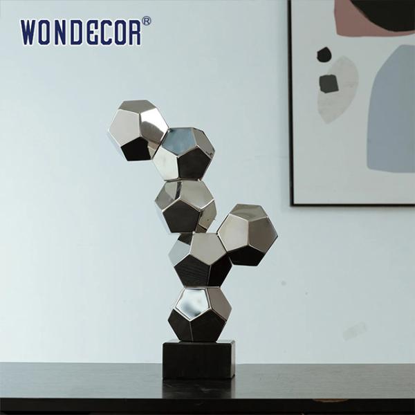Indoor Abstract Geometry Metal Art Decoration Geometry Cube Stainless Steel Sculpture