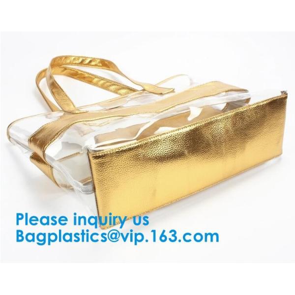 Tote Bag/Shoulder Bag/Shopping Bag/Handle Bag/Beach Bag/Waterproof Bag,Lady Handbag Set Transparent Beach Tote Bag With