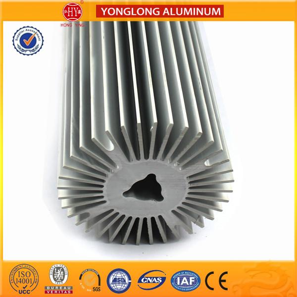 6063 Aluminum extruded heat sink profiles Colour Shape Customize