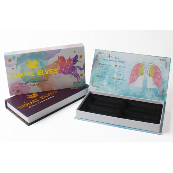 Magnetic Paperboard Cosmetic Gift Box , 250gsm CCNB Custom Eyelash Packaging Box
