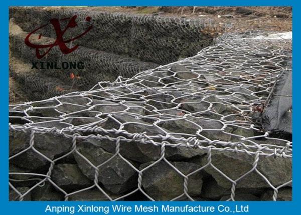 80*100 Hot Dipped Galvanized Gabion Wall Cages Gabion Baskets For Bank Protection
