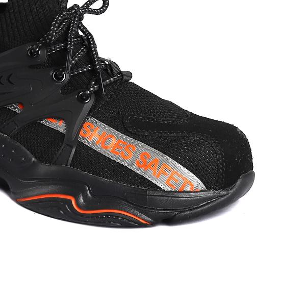 Kevlar Puncture Resistant Breathable Metal Steel Toe Mens Fly Knit Safety Lace up Work Shoes