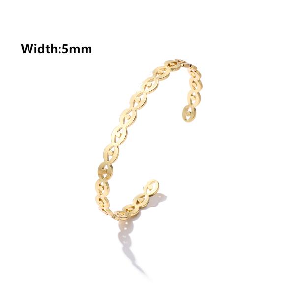 Браслет Bangle диаманта золота OEM 18k современным покрытый золотом регулируемый