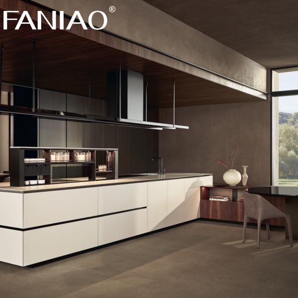 Profissional One-Stop Designs Modular Cozinha Melamina Madeira Armários de Cozinha Moderna Para Apartamento Villa