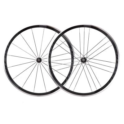 RUJIXU 700c 16/21H Paire de roues G3 30mm Clincher Rim Brake Vélo de route Jantes V Brake Système Corps en fibre de carbone Moyeu 860g/1080g