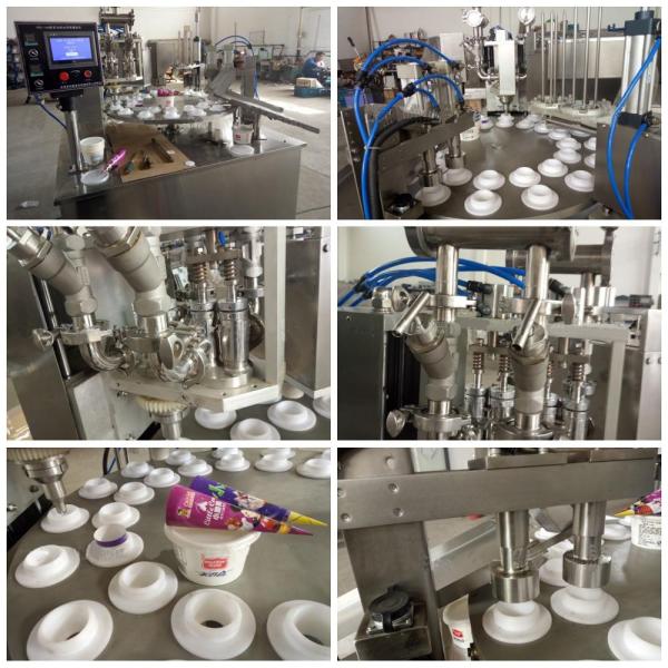 1200*1040*1800 Ротационная машина для запечатывания кубков для мороженого для продажи в продуктовых магазинах