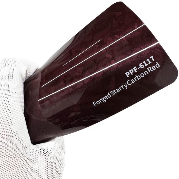 Film de protection de peinture rouge carbone étoilé forgé 8 mil Froged Film de protection
