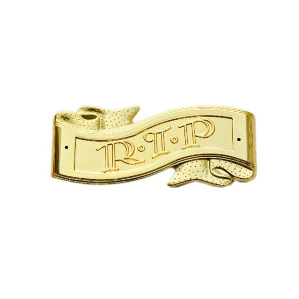 Laminated Brush Gold Casket Nameplates 8 European Style