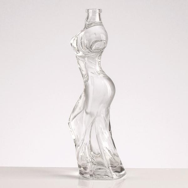 Glass Products 500ml Female Vodka Glass Whisky Red Wine Bottle for Cosmetics Industry