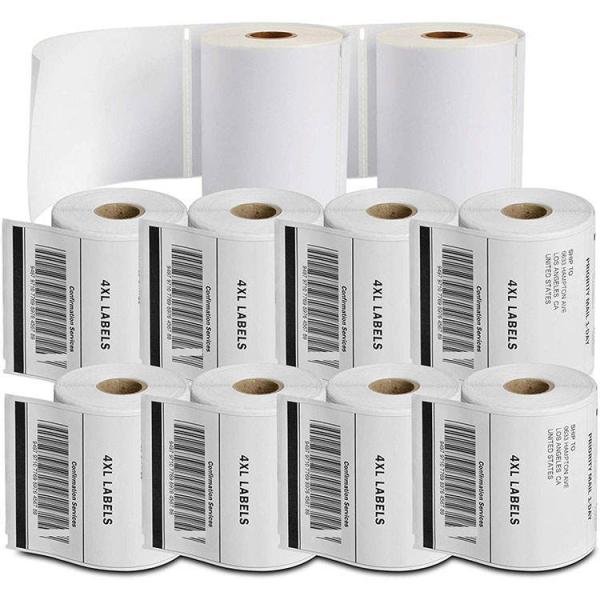 White Adhesive Label Rolls Oil Resistant Scratch Resistant Direct Thermal Labels For Fresh Food