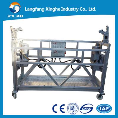 ZLP800 7.5m hot galvanzied steel construction electric winch gondola for cleaning, maintenance