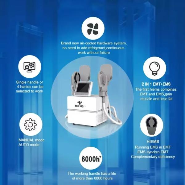Аппарат для укрепления мышц и подтяжки ягодиц Hiemt Ems с 4 манипулами, 7 Тесла, для похудения и коррекции фигуры