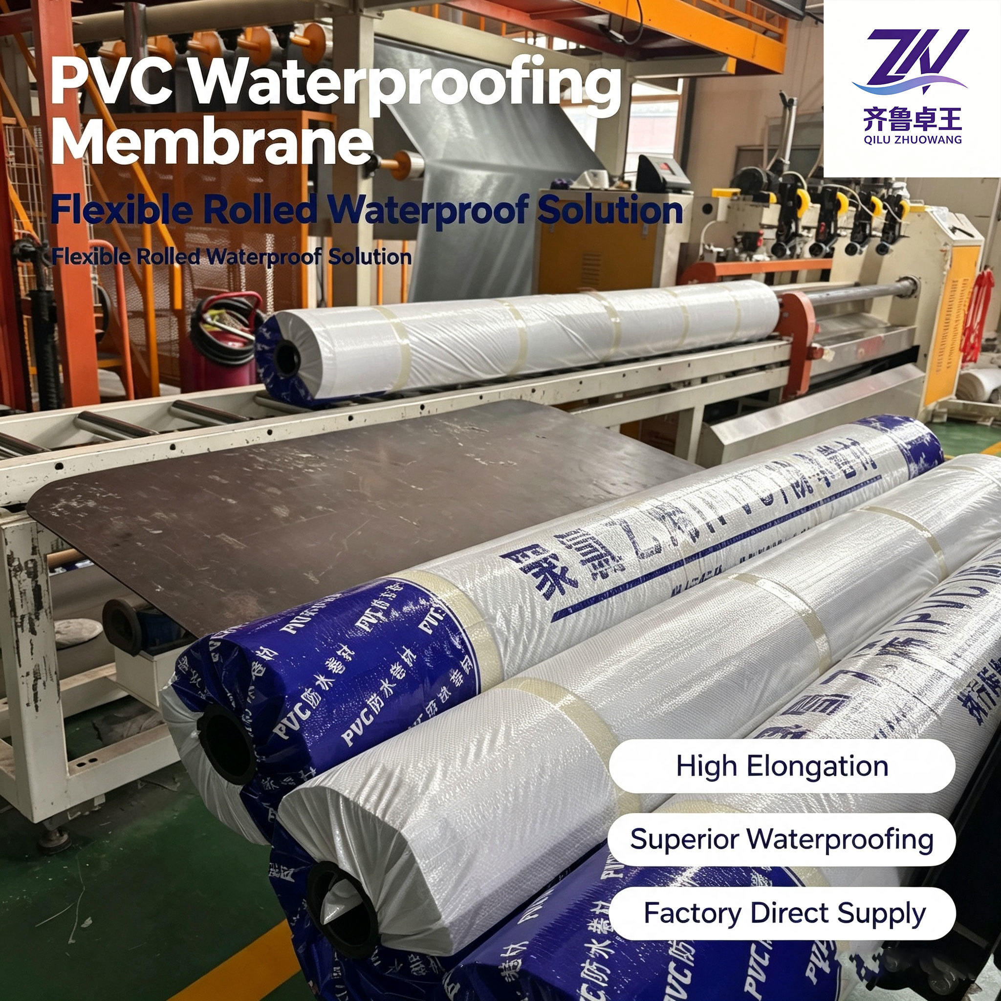 Root Resistant 100% Waterproof PVC Waterproofing Membrane with 20+ Years Durability for Rooftop Garden