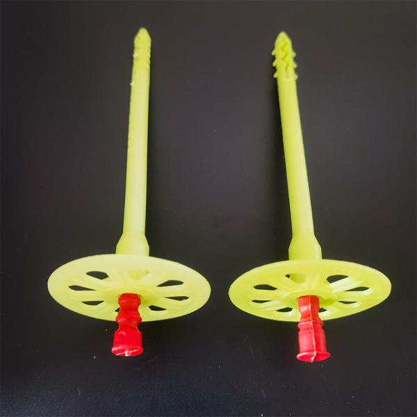 Пластиковые стальные гвозди Красная крышка Гвозди изоляция Фиксация стенка изоляция гвозди