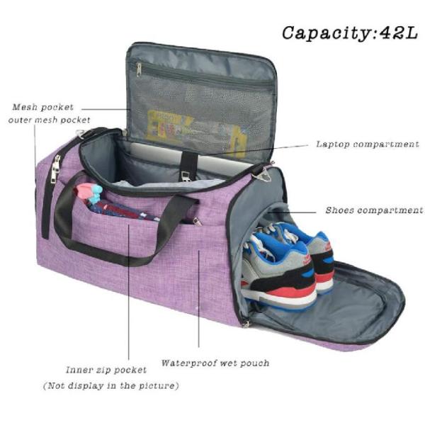 сумка багажа дам ткани снега полиэстера 42L с отсеком ботинка