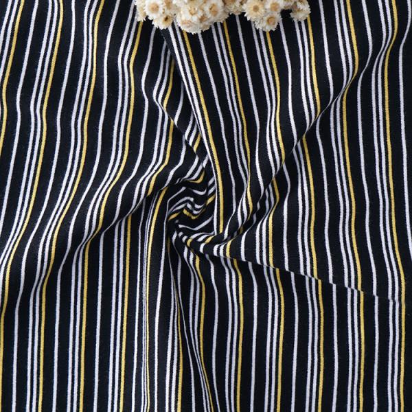 Высококачественный простой джерси 190гсм полосатый вязаный хлопчатобумажный ткань для футболок